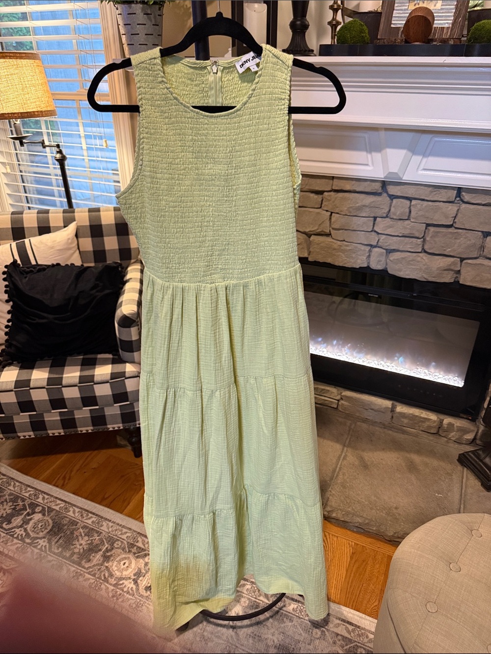 DKNY Light Green Maxi Dress
